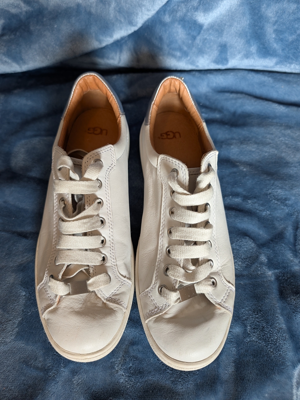 UGG Women’s Cream Leather Low-Top Sneakers